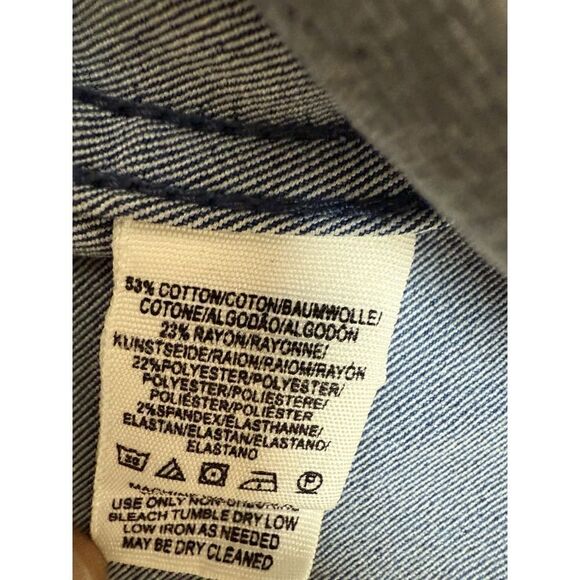 Free People Two Tone Multi Panel Stretch Denim Zip Back Mini Skirt.Womens. Sz 2 - Picture 8 of 10